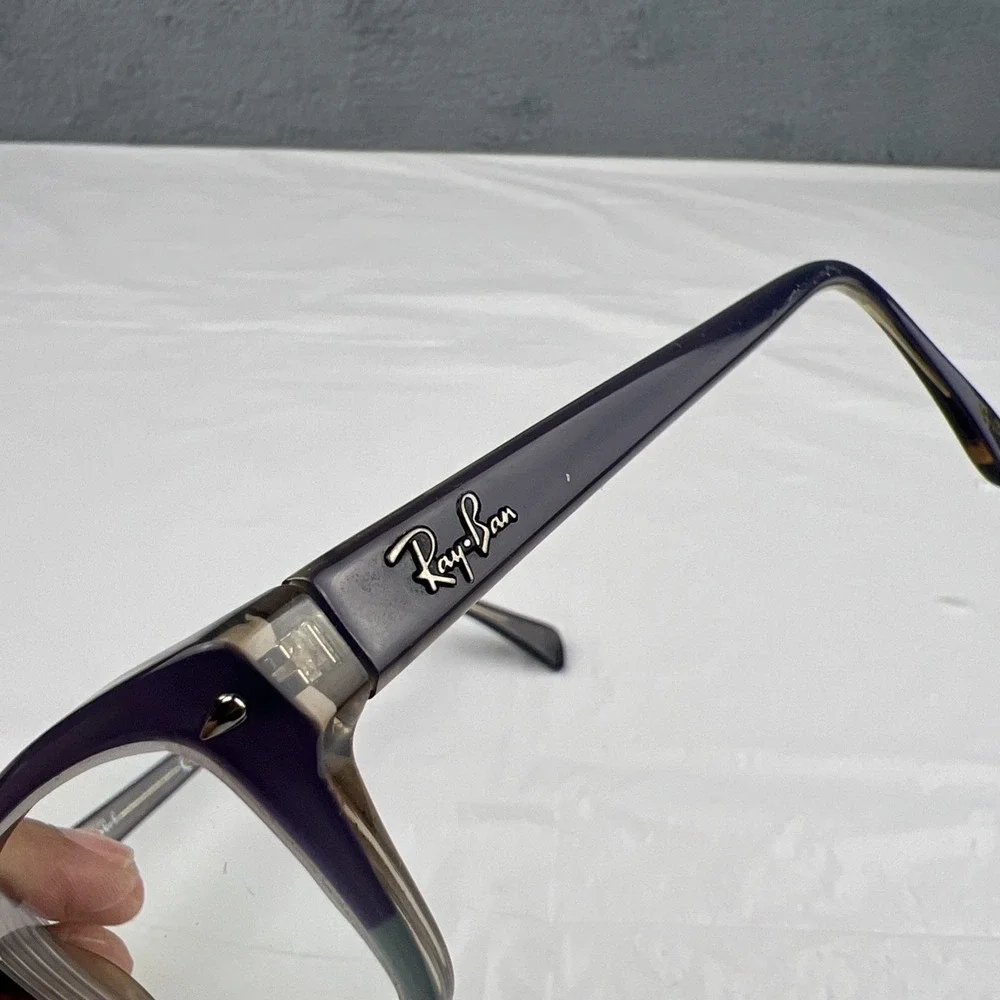Ray-Ban RB5256 5107 Eyeglasses Translucent Purple Flex Hinge 52-16-135 FRAMES